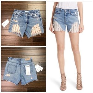 GRLFRND Jourdan Rigid High Waist Denim Shorts 25